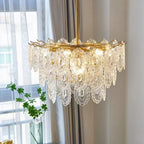 Lustra Chandelier Vague en Verre et Fer Forgé Élégant - Neutralighting