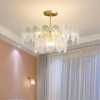 Lustra Chandelier Vague en Verre et Fer Forgé Élégant - Neutralighting