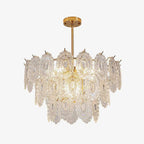 Lustra Chandelier Vague en Verre et Fer Forgé Élégant - Neutralighting