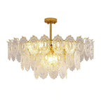 Lustra Chandelier Vague en Verre et Fer Forgé Élégant - Neutralighting
