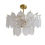 Lustra Chandelier Vague en Verre et Fer Forgé Élégant - Neutralighting