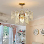 Lustra Chandelier Vague en Verre et Fer Forgé Élégant - Neutralighting