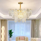 Lustra Chandelier Vague Perle Or Moderne - Neutralighting