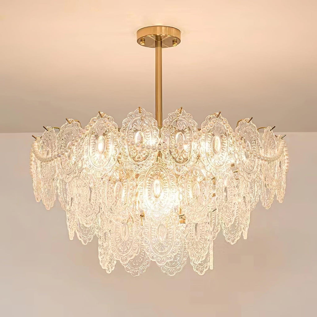 Lustra Chandelier Vague Perle Or Moderne - Neutralighting
