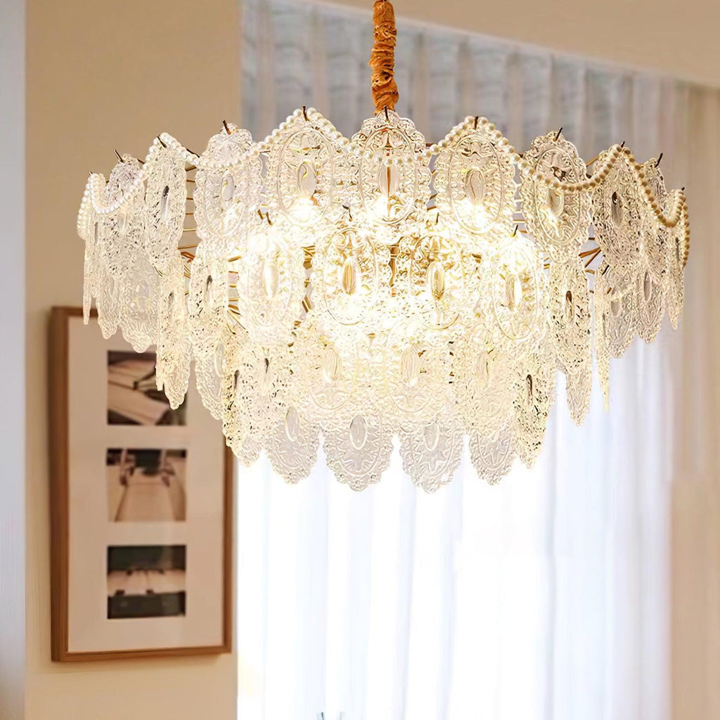 Lustra Chandelier Vague Perle Or Moderne - Neutralighting