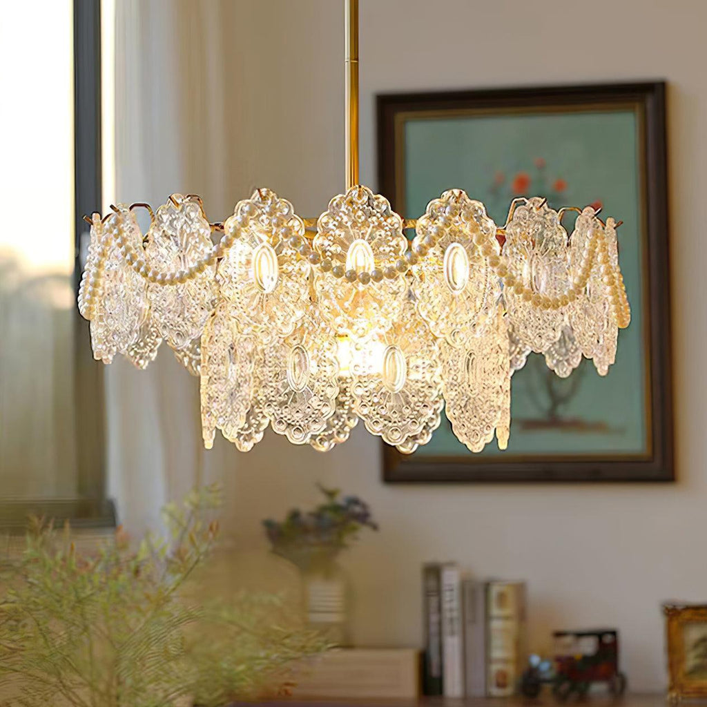 Lustra Chandelier Vague Perle Or Moderne - Neutralighting
