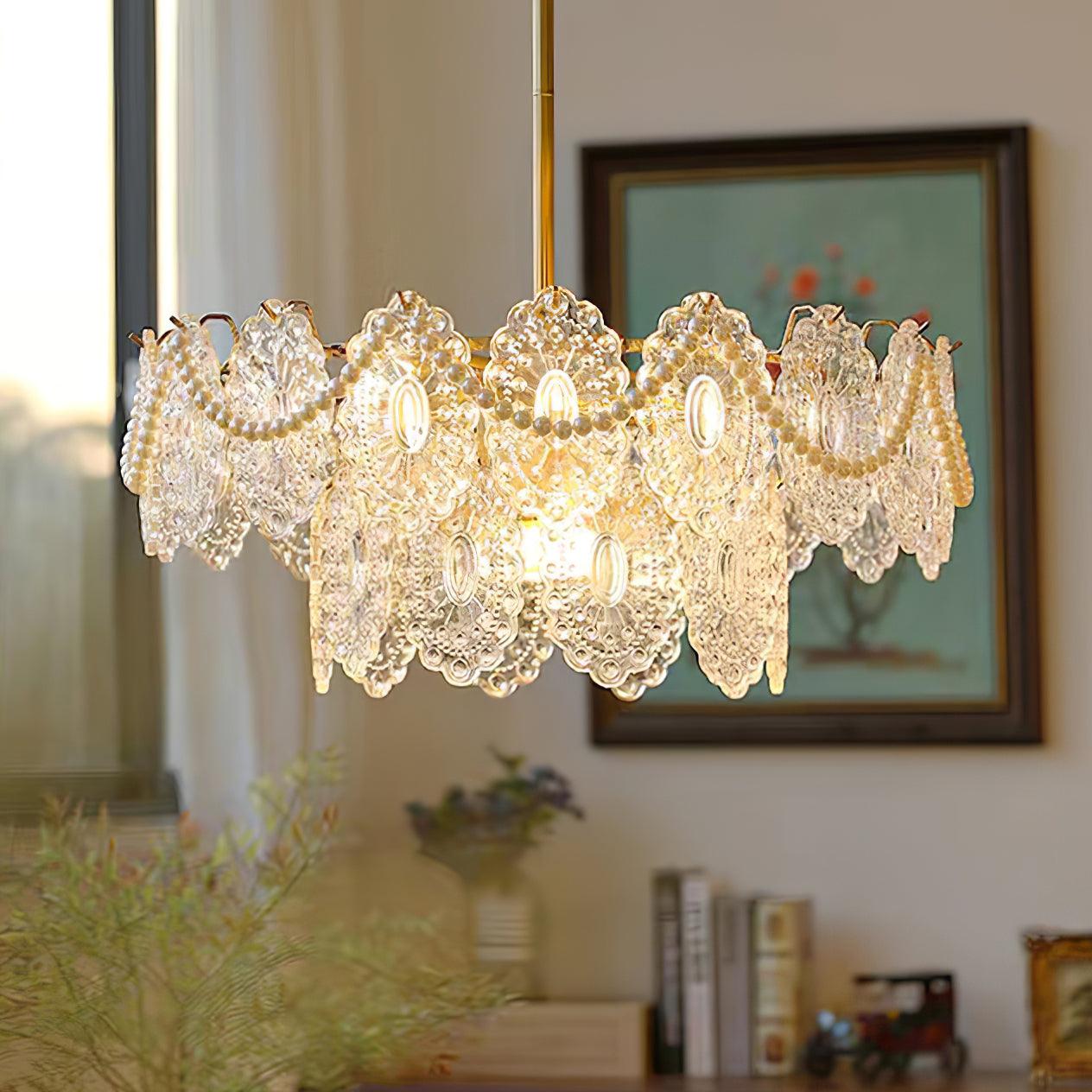 Lustra Chandelier Vague Perle Or Moderne - Neutralighting