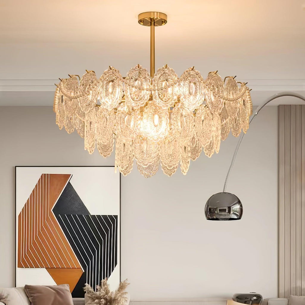 Lustra Chandelier Vague Perle Or Moderne - Neutralighting