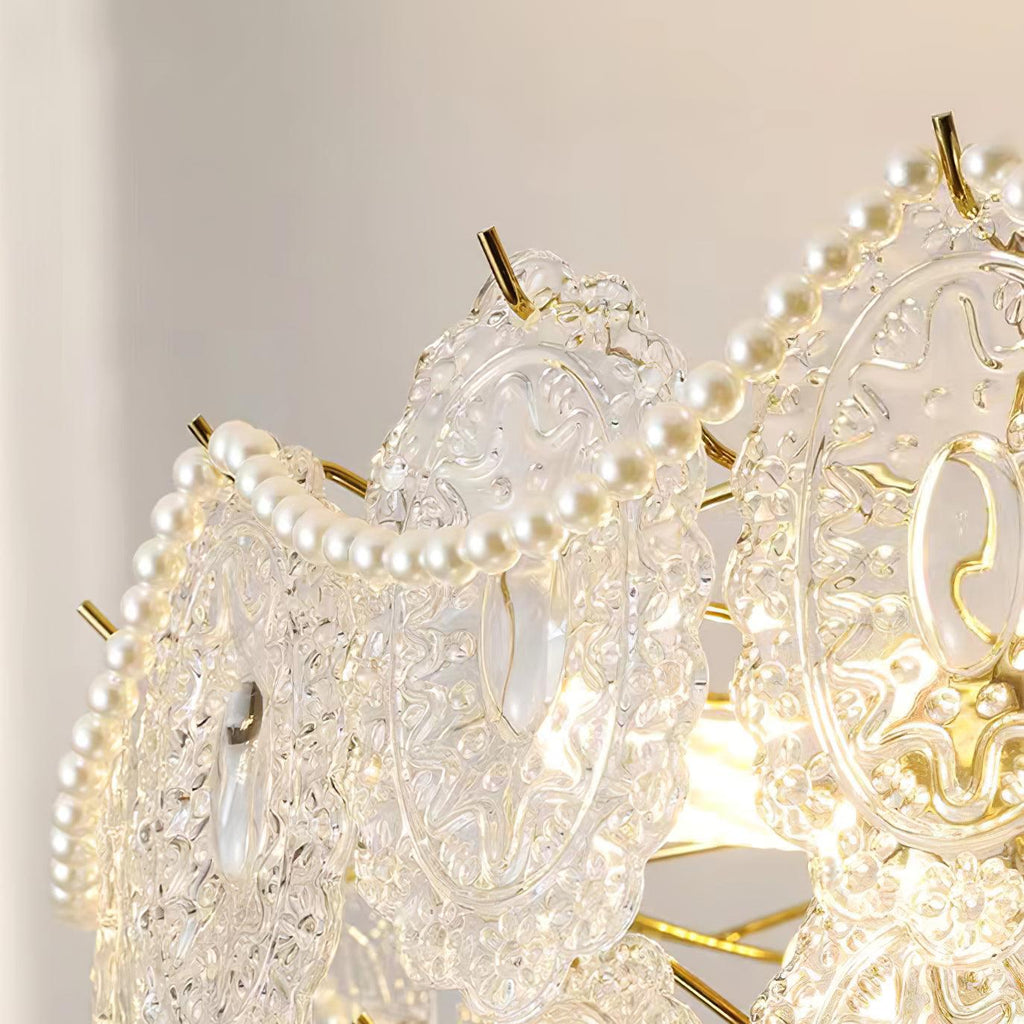 Lustra Chandelier Vague Perle Or Moderne - Neutralighting