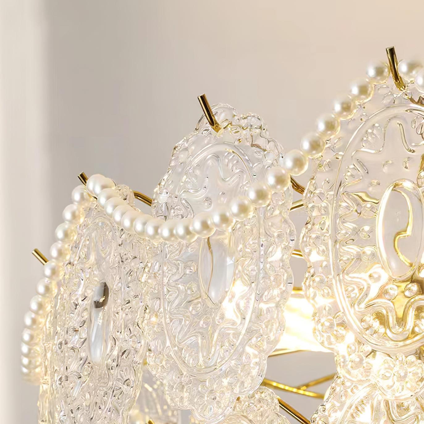 Lustra Chandelier Vague Perle Or Moderne - Neutralighting