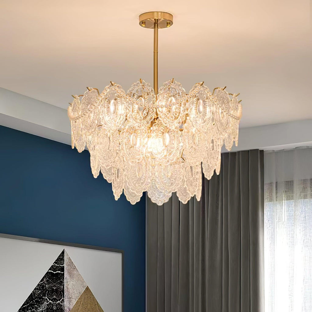 Lustra Chandelier Vague Perle Or Moderne - Neutralighting