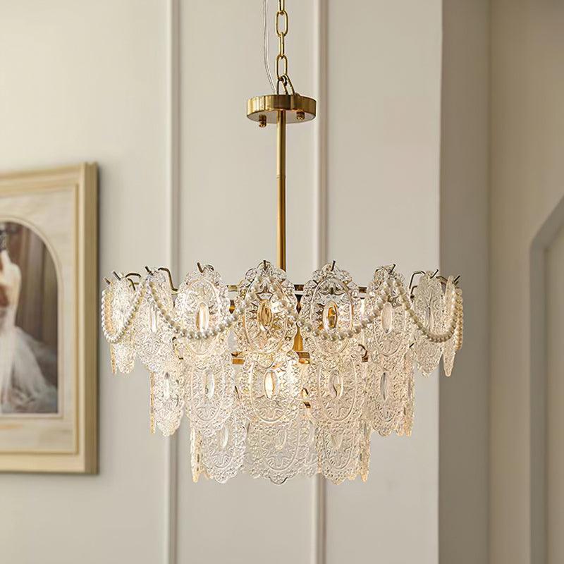 Lustra Chandelier Vague Perle Or Moderne - Neutralighting