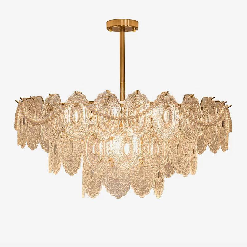 Lustra Chandelier Vague Perle Or Moderne - Neutralighting