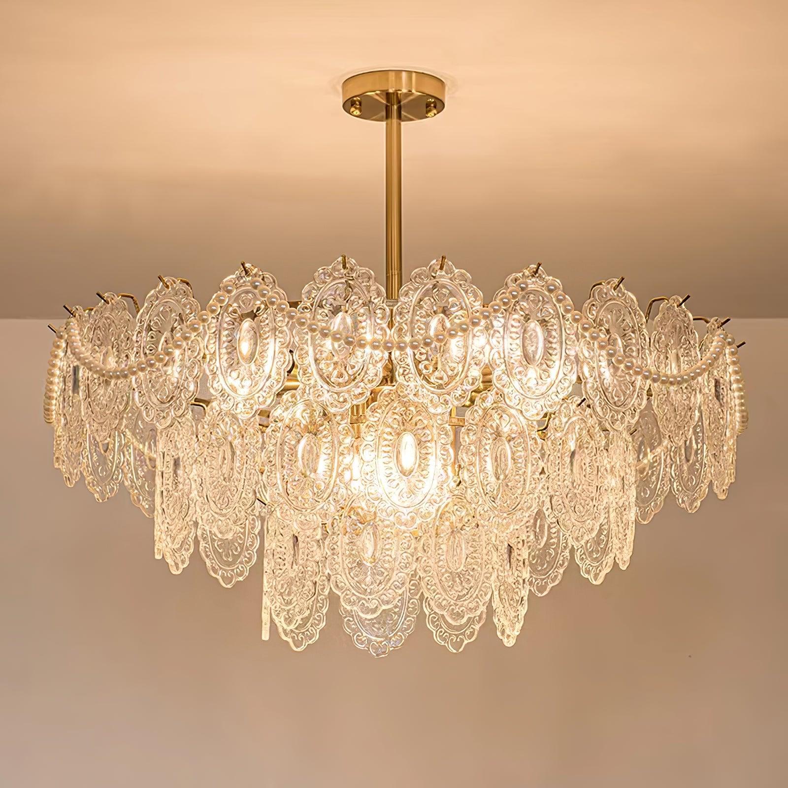 Lustra Chandelier Vague Perle Or Moderne - Neutralighting