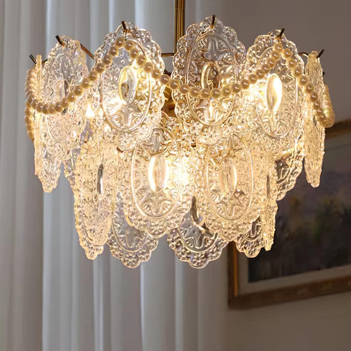 Lustra Chandelier Vague Perle Or Moderne - Neutralighting