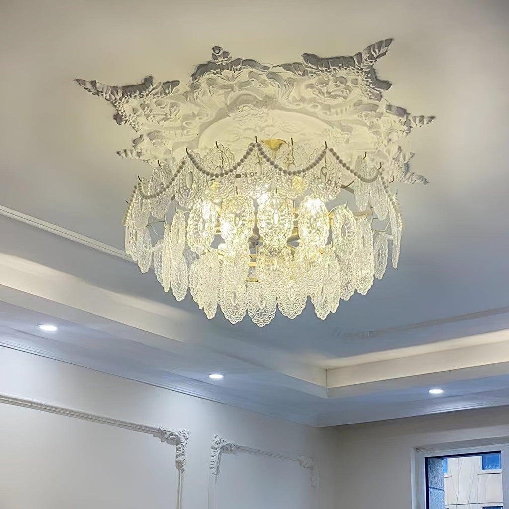 Lustra Chandelier Vague Perle Or Moderne - Neutralighting