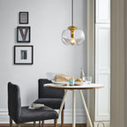 Valentina Suspension Moderne Transparent Onde Métal Verre Chambre à Coucher - Neutralighting