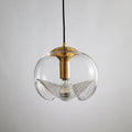 Valentina Suspension Moderne Transparent Onde Métal Verre Chambre à Coucher - Neutralighting