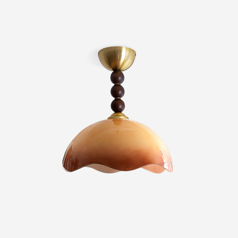 Amberis Plafonnier Verre Ambre Vintage - Neutralighting