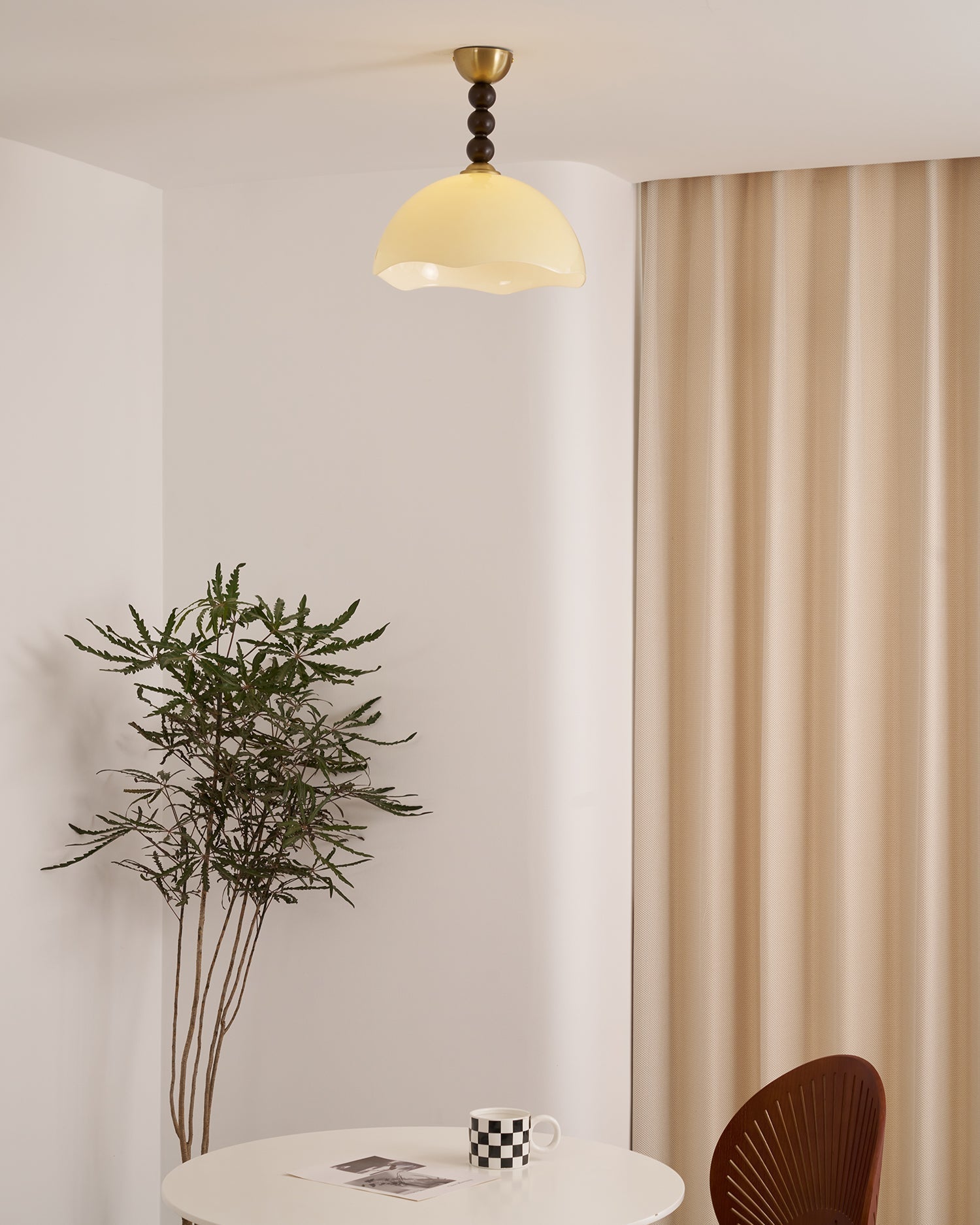 Amberis Plafonnier Verre Ambre Vintage - Neutralighting