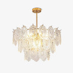 Lustra Chandelier Vague en Verre et Fer Forgé Élégant - Neutralighting