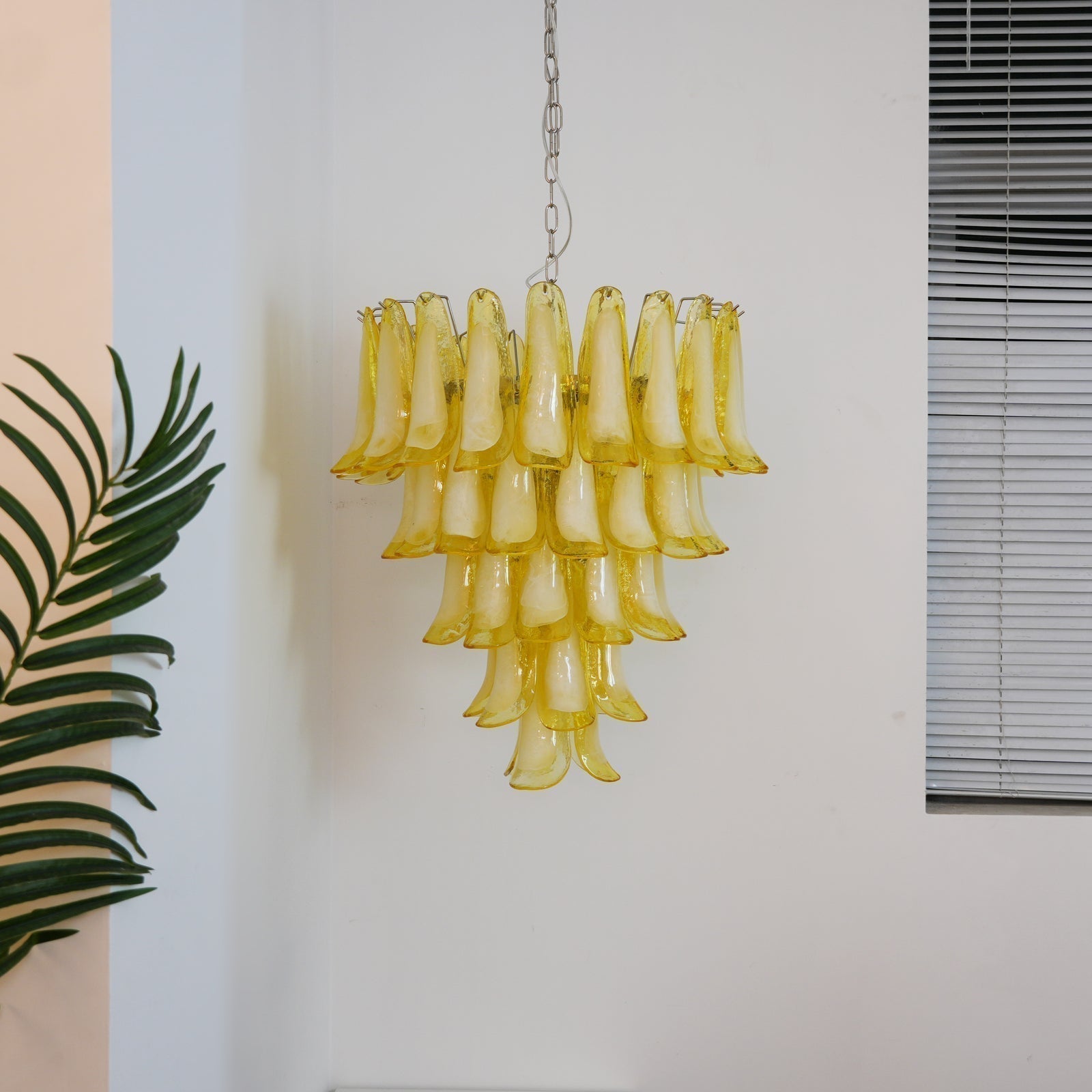 Aurora Chandelier Verre Murano Pétale Vague - Neutralighting