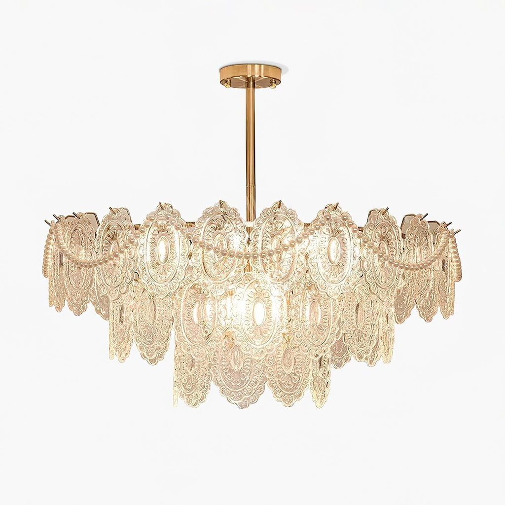 Lustra Chandelier Vague Perle Or Moderne - Neutralighting