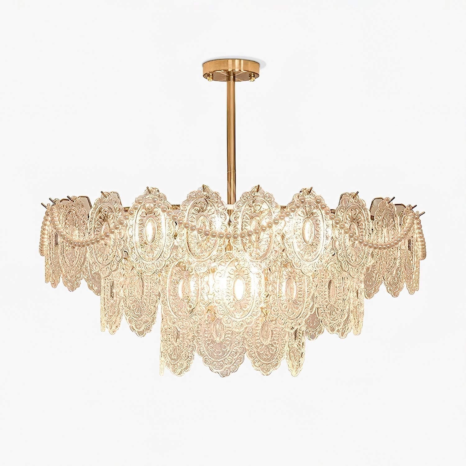 Lustra Chandelier Vague Perle Or Moderne - Neutralighting