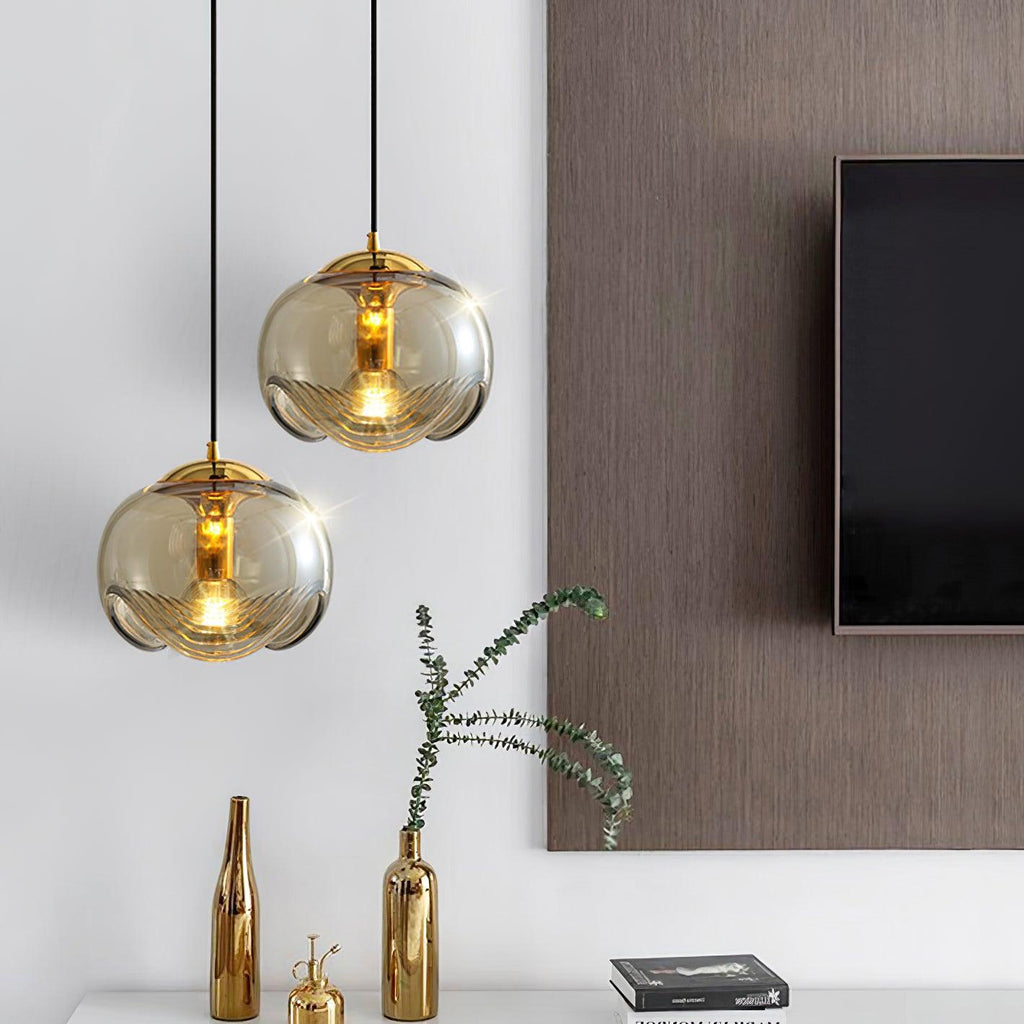 Solara Suspension en Verre Vague Mid-Century Vintage - Neutralighting