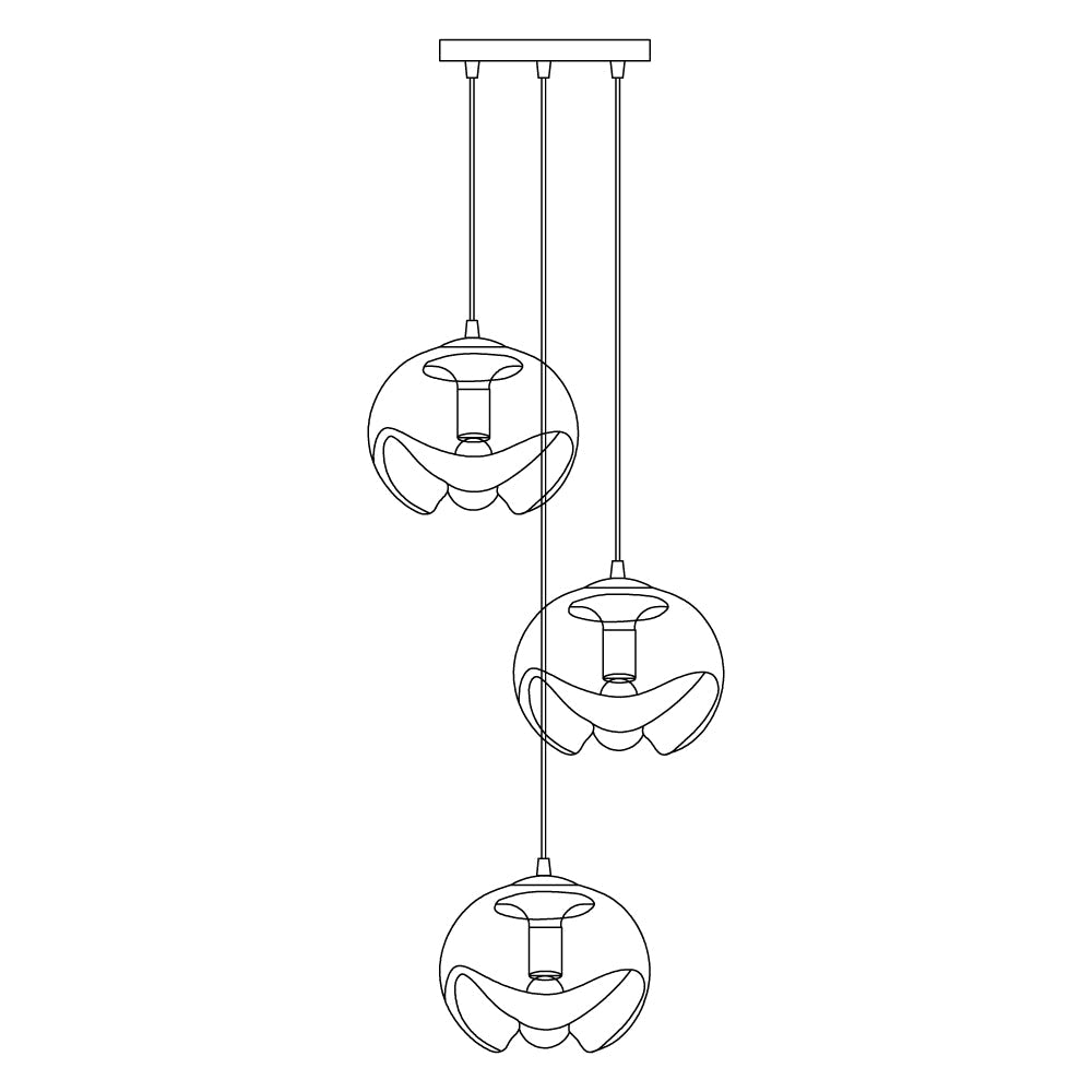 Solara Suspension en Verre Vague Mid-Century Vintage - Neutralighting