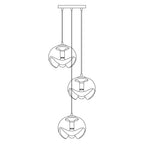 Solara Suspension en Verre Vague Mid-Century Vintage - Neutralighting