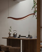 Lustra Chandelier Bois Forme Ondulée Élégant - Neutralighting