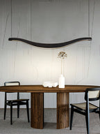 Lustra Chandelier Bois Forme Ondulée Élégant - Neutralighting