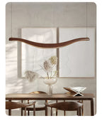 Lustra Chandelier Bois Forme Ondulée Élégant - Neutralighting