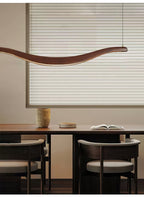 Lustra Chandelier Bois Forme Ondulée Élégant - Neutralighting