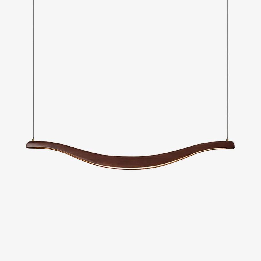 Lustra Chandelier Bois Forme Ondulée Élégant - Neutralighting