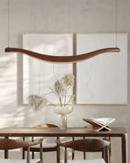Lustra Chandelier Bois Forme Ondulée Élégant - Neutralighting