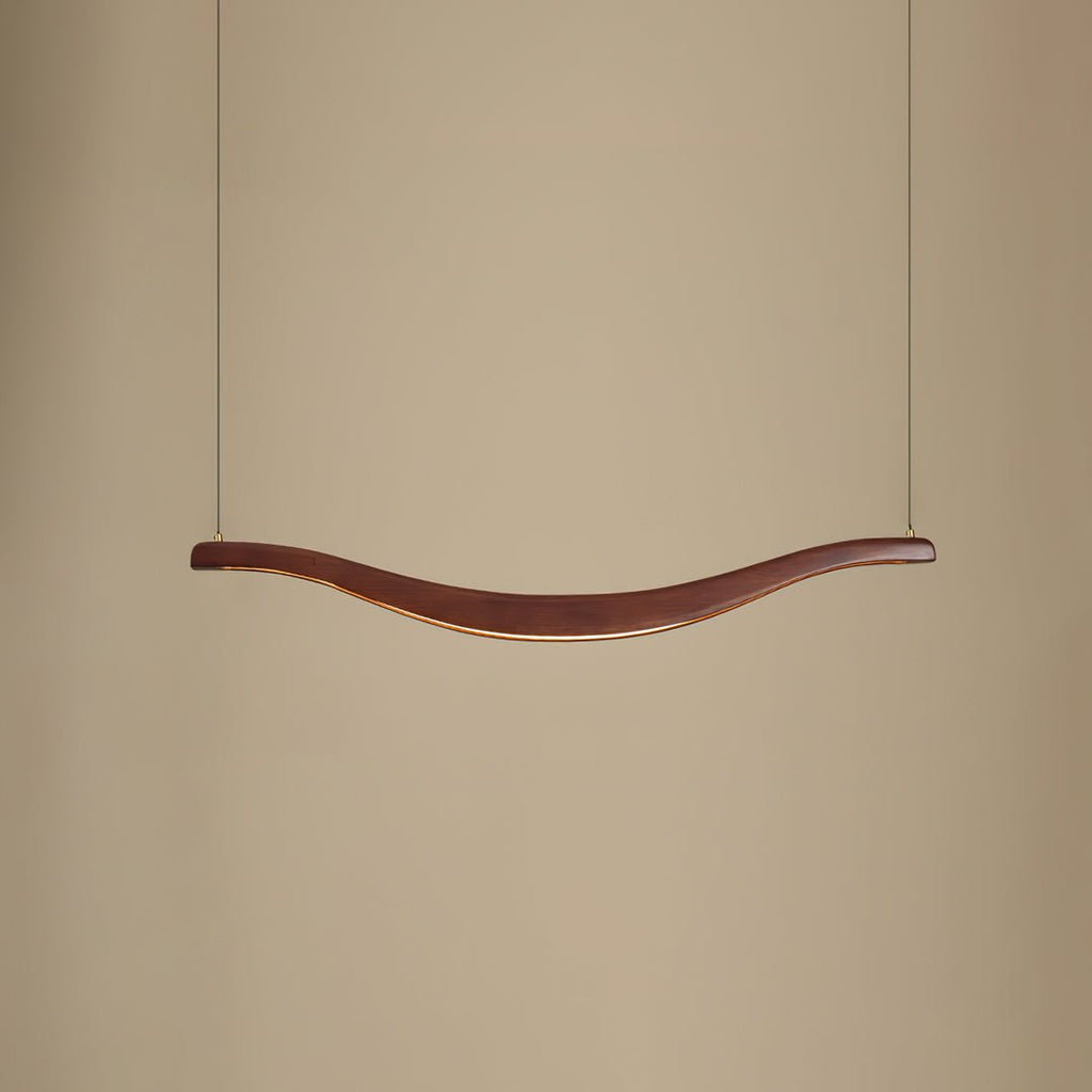 Lustra Chandelier Bois Forme Ondulée Élégant - Neutralighting