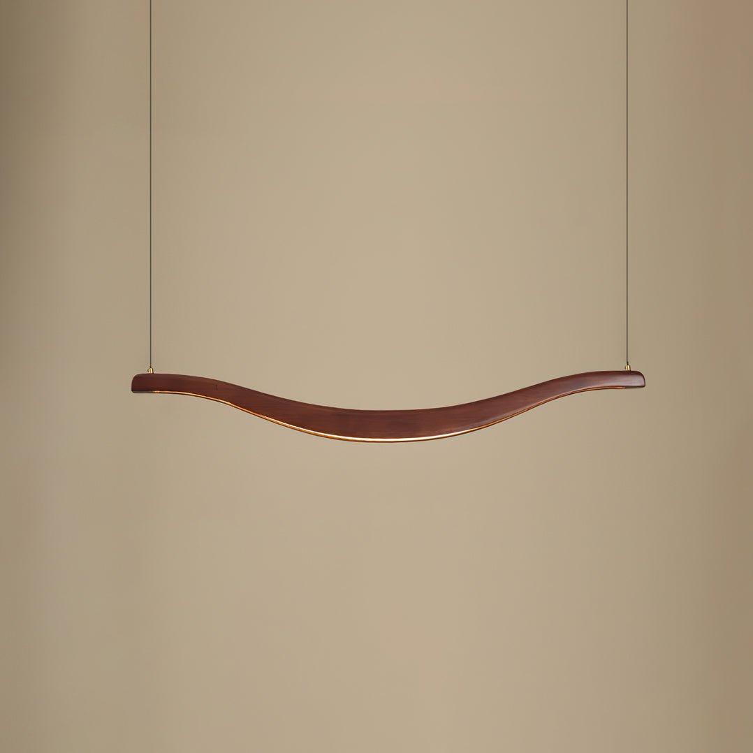 Lustra Chandelier Bois Forme Ondulée Élégant - Neutralighting