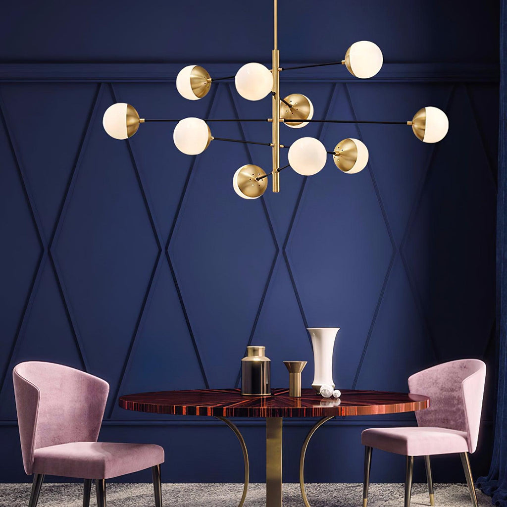 Lustra Chandelier Waverly en Verre Élégant - Neutralighting