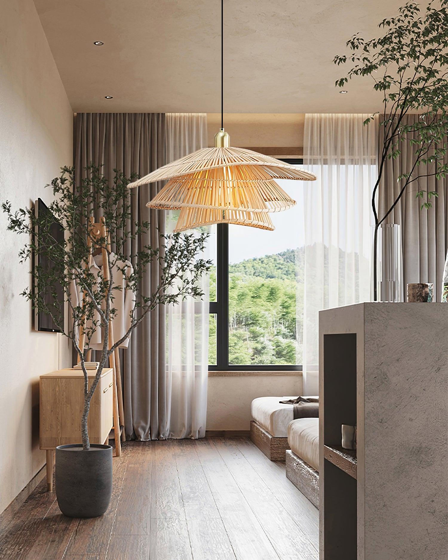 Weaver Lampe Suspendue Rattan Tissé Superposé - Neutralighting