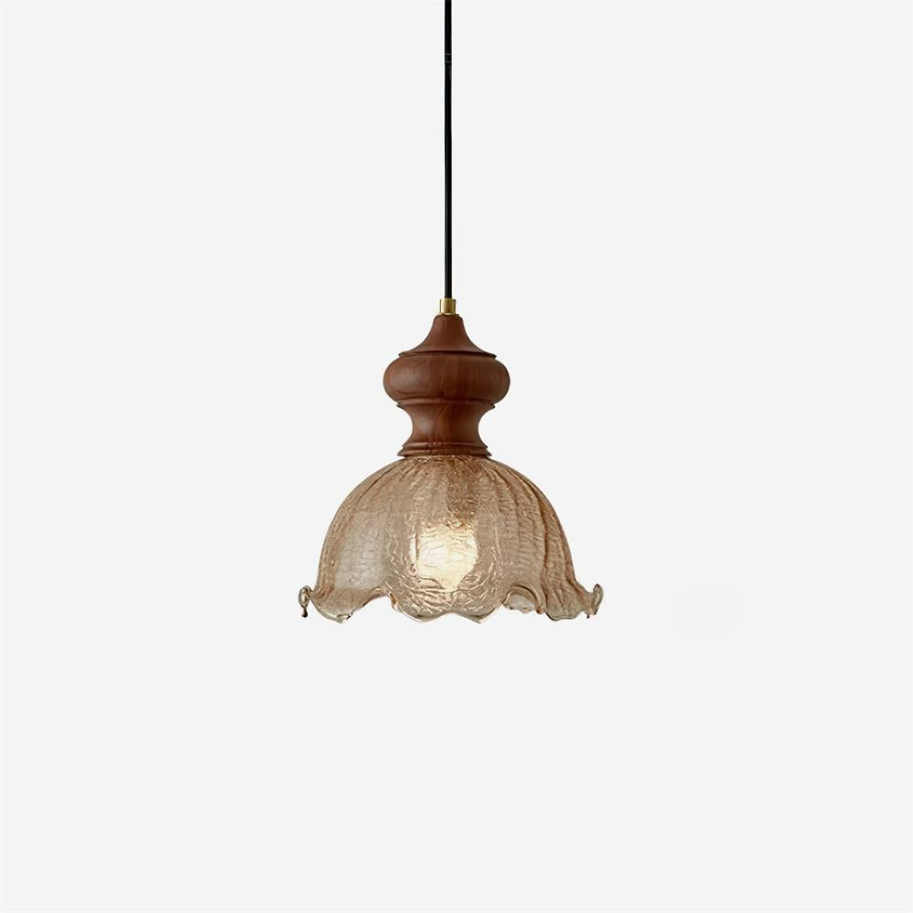 Weiana Suspension Verre Ondulé Coquillage Vintage - Neutralighting