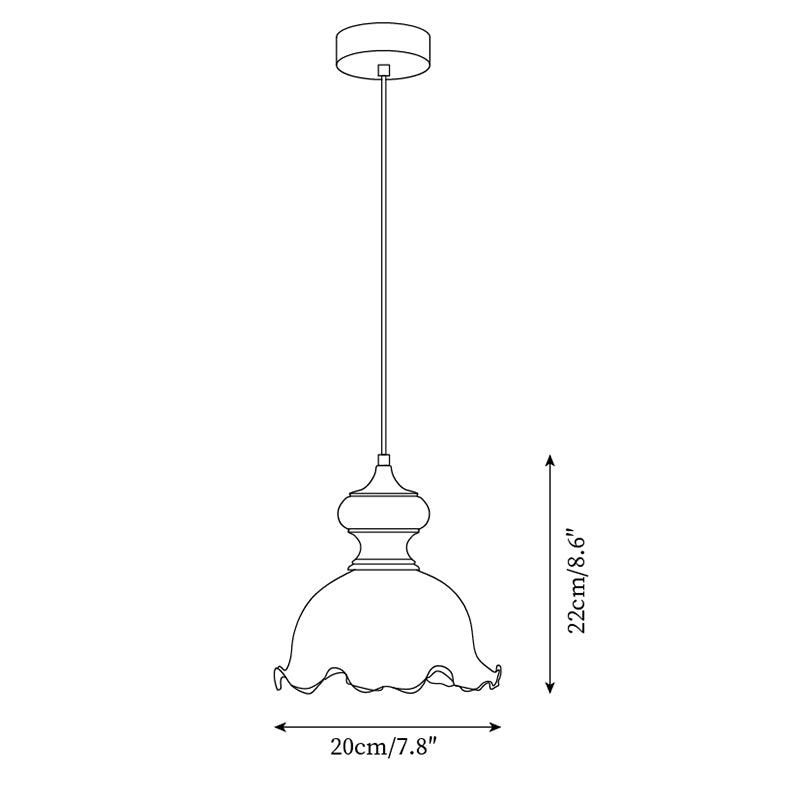 Weiana Suspension Verre Ondulé Coquillage Vintage - Neutralighting