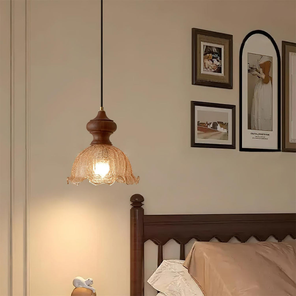Weiana Suspension Verre Ondulé Coquillage Vintage - Neutralighting