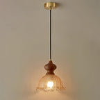 Weiana Suspension Verre Ondulé Coquillage Vintage - Neutralighting