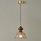 Weiana Suspension Verre Ondulé Coquillage Vintage - Neutralighting