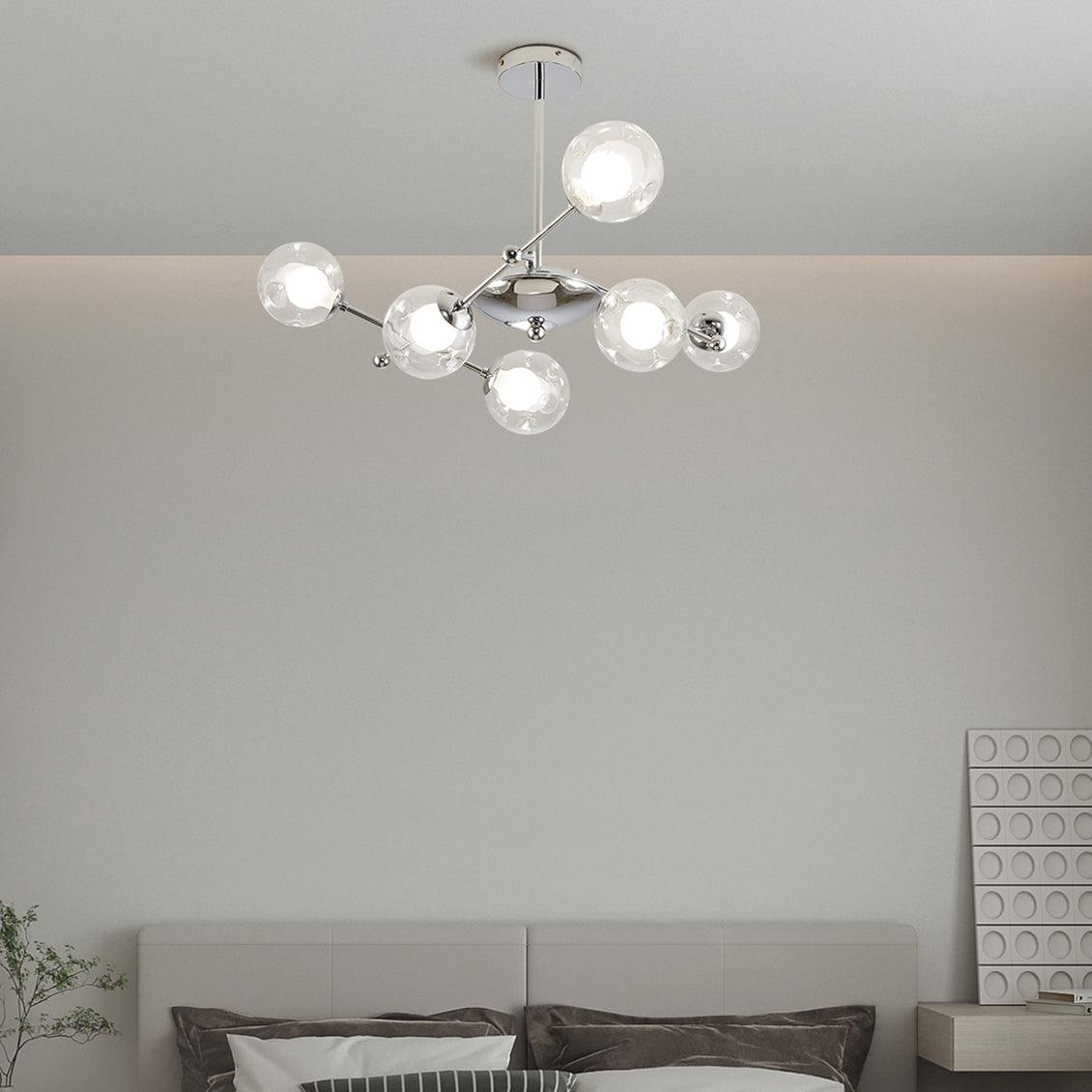 Lustra Chandelier en Verre et Chrome - Neutralighting
