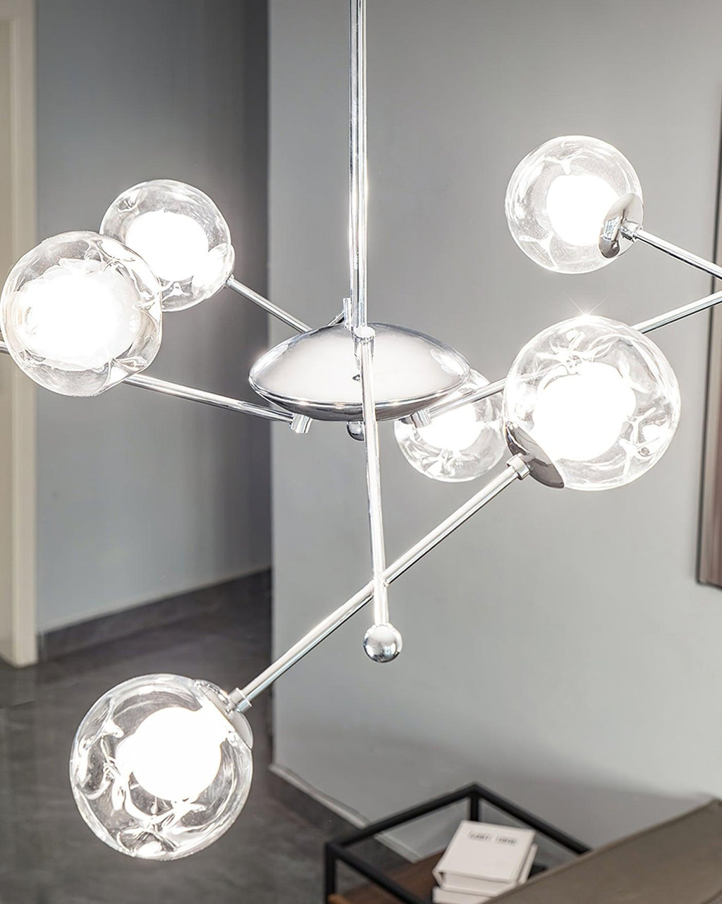 Lustra Chandelier en Verre et Chrome - Neutralighting