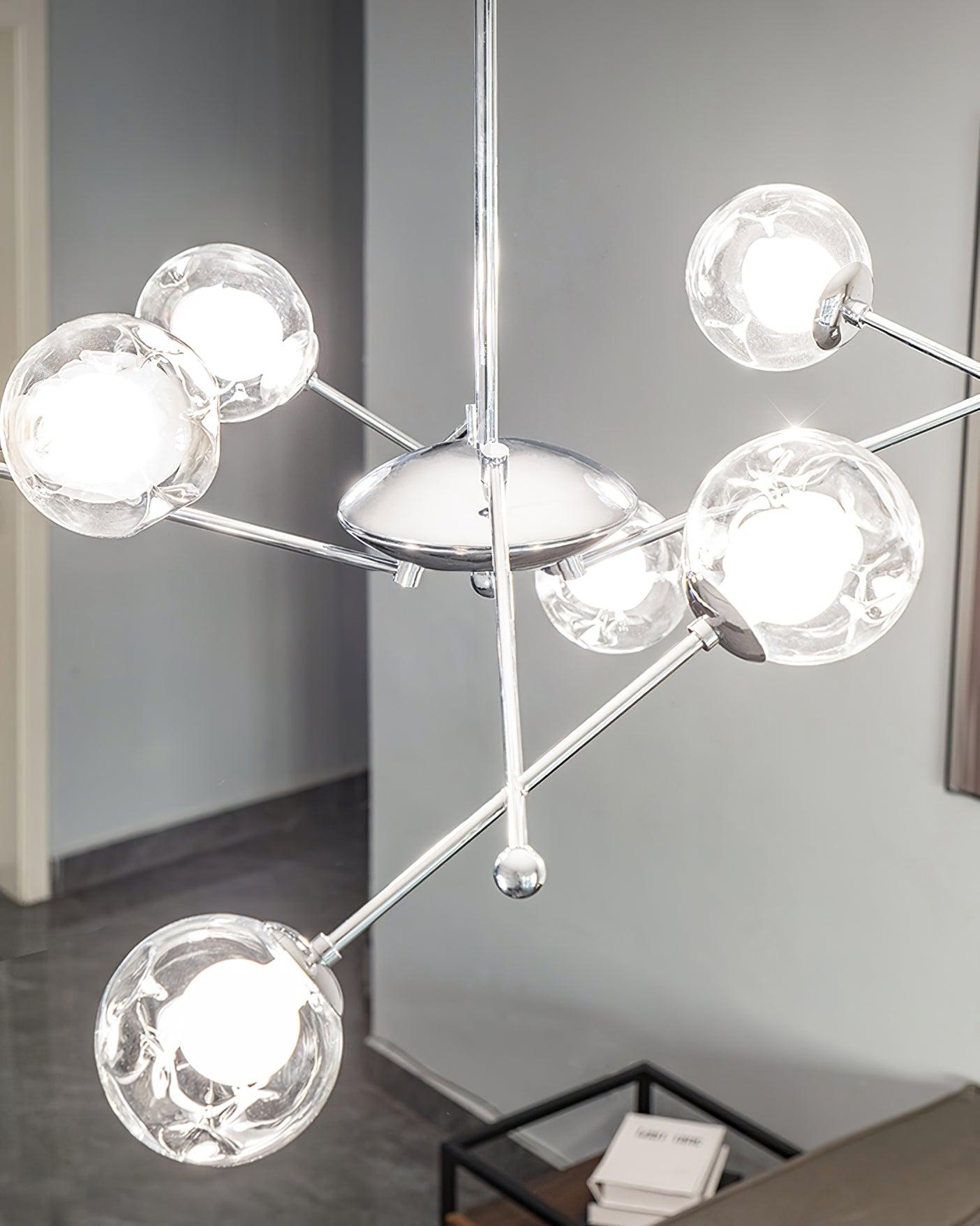 Lustra Chandelier en Verre et Chrome - Neutralighting