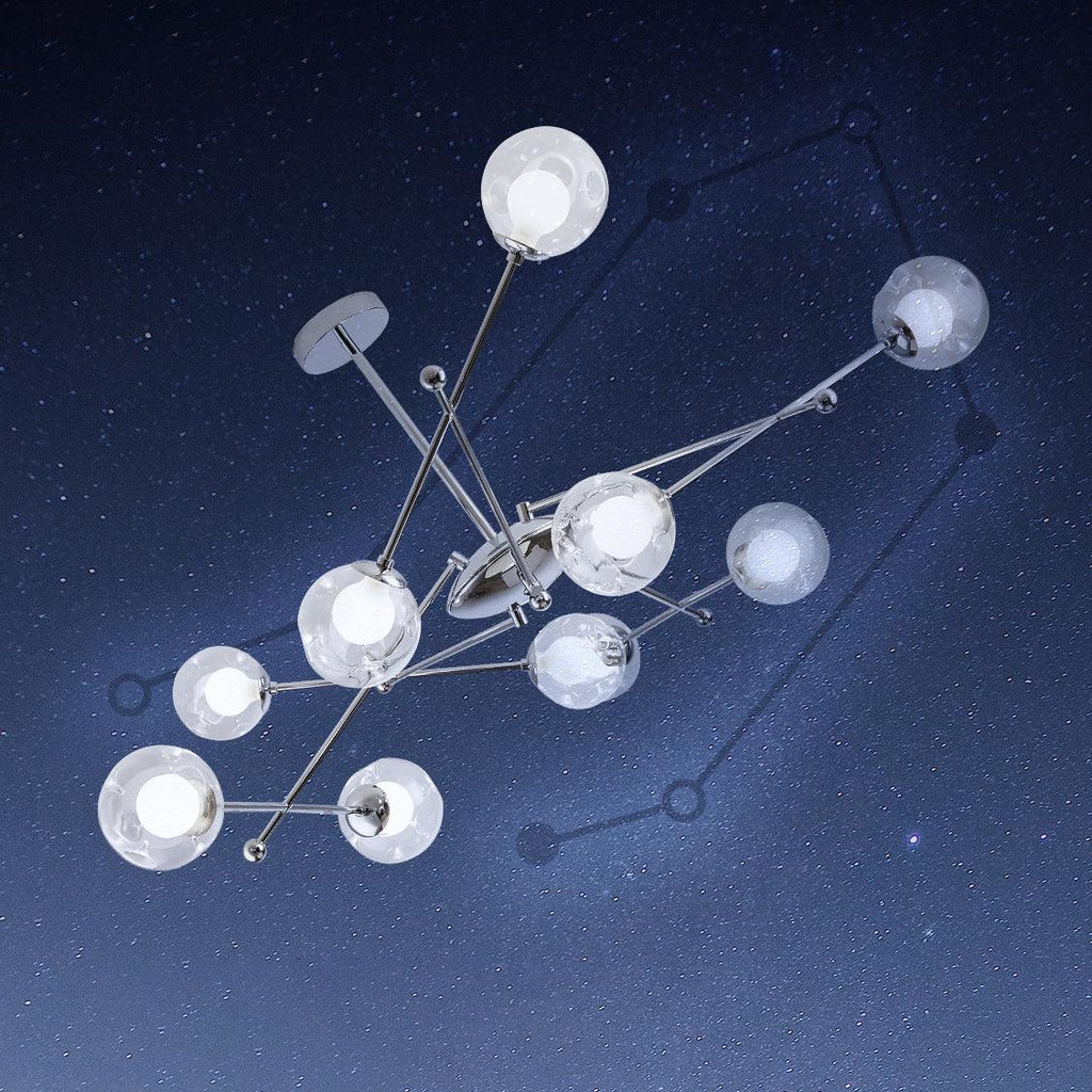 Lustra Chandelier en Verre et Chrome - Neutralighting